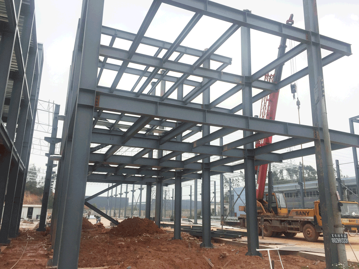 4- Floor Height Steel Structure Warehouse in mainland China 